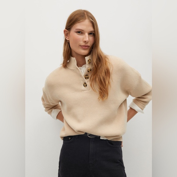 Mango Sweaters - Mangos Button Detail Sweater